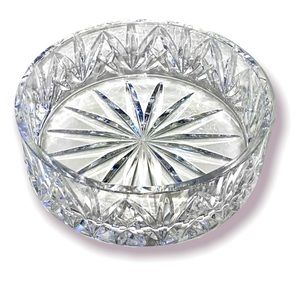 Vtg waterford crystal wine bottle coaster